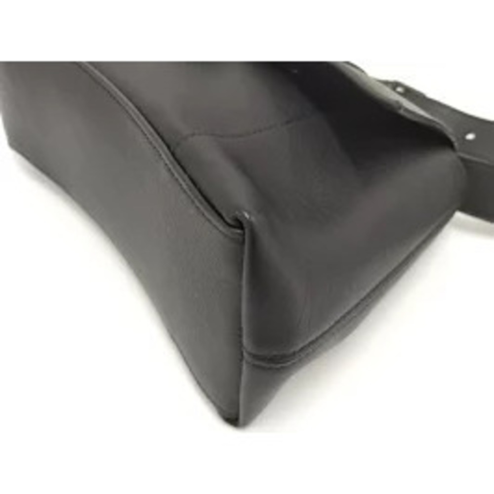BALENCIAGA Downtown Shoulder Bag Leather Black - Picture 3 of 9